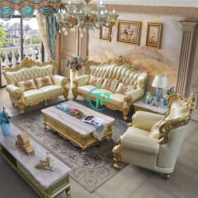 Sofa Phòng Khách Sang Trọng Kết Hợp Gỗ TPN1284