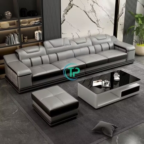 Sofa Góc Da Phòng Khách Hiện Đại TPN411