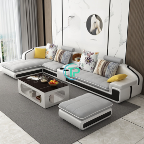 Sofa Góc Đệm Da Hiện Đại TPN315