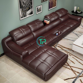 Sofa Góc Da Phòng Khách Bắc Âu Hiện Đại TPN407