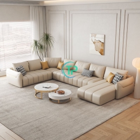 Bộ Sofa Góc Phòng Khách Da Cao Cấp Chất Lượng TPN692