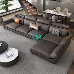 Sofa Góc Da Phòng Khách Hiện Đại TPN341