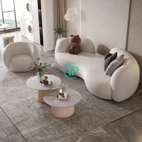 Bộ Sofa Băng Kèm Ghế Đơn Phong Cách Bắc Âu Giá Tốt TPN685