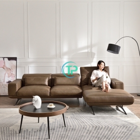 Sofa Góc Đệm Da Cao Cấp Chất Lượng TPN318