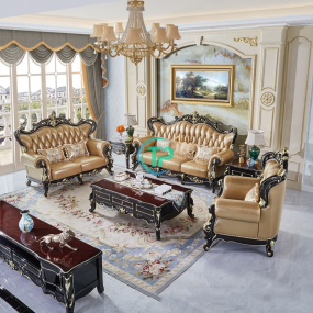 Sofa Phòng Khách Sang Trọng Kết Hợp Gỗ TPN1288