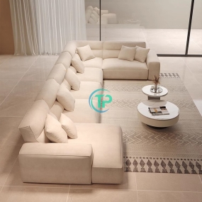 Bộ Sofa Góc Da Phòng Khách Tuyệt Tác Nghệ Thuật Giá Tốt TPN1308