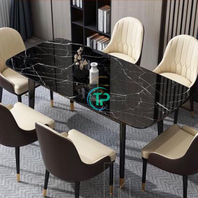 Bàn Ăn Bọc Da Hiện Đại Nhập Khẩu TP07