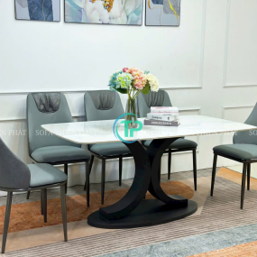 Bộ Bàn Ăn C Đối Xứng 6 Ghế Cao Cấp TPBA016