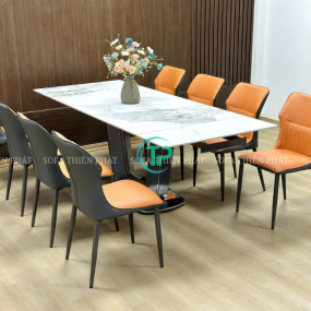 Bàn Ăn Thông Minh 1m6-2m Kèm 8 Ghế Cao Cấp TPBA02