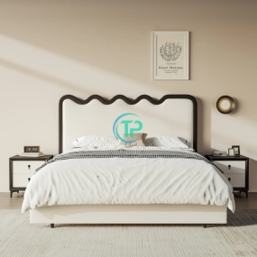 Giường Ngủ Bọc Da Viền Uốn Lượn TPGD-014