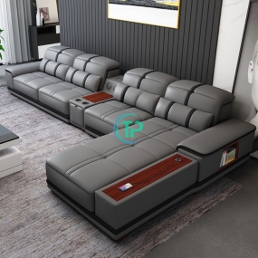 Sofa Góc Da Công Nghiệp Cao Cấp TP348