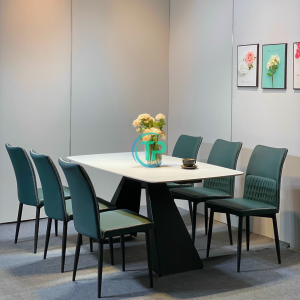 Bộ Bàn Mặt Đá Ceramic Chân A – 6 Ghế TPN279