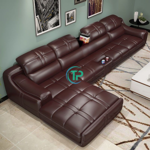 Sofa Góc Da Phòng Khách Bắc Âu Hiện Đại TPN407