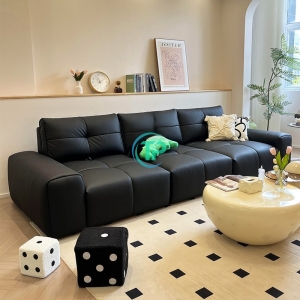 Sofa Da Nhấn Múi Phong Cách TPN1347