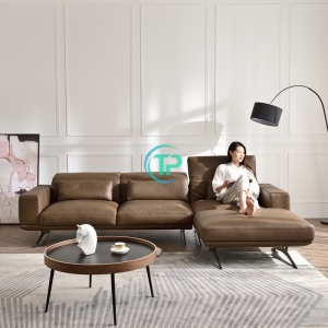 Sofa Góc Đệm Da Cao Cấp Chất Lượng TPN318