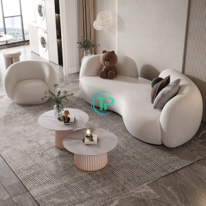 Bộ Sofa Băng Kèm Ghế Đơn Phong Cách Bắc Âu TPN685