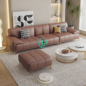 Sofa Băng Dài Bọc Da Cao Cấp Đơn Giản TPN822