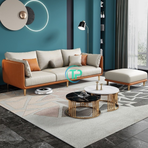 Sofa Da Căn Hộ Nhỏ Phong Cách Bắc Âu TPN360