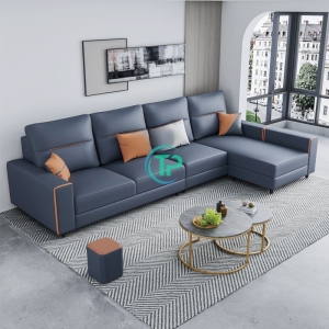 Bộ Sofa Góc Da Phòng Khách Đơn Giản Chất Lượng TPN696