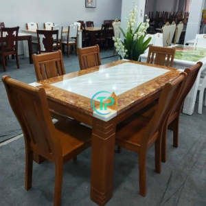 Bàn Ăn 6 Ghế Xuất Khẩu Gỗ Tự Nhiên TP01