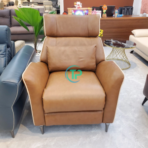 Ghế Đơn Da Bò Tựa Lưng Ngã Phía Sau TPN490