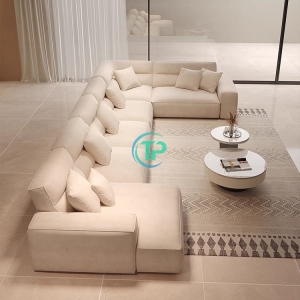 Bộ Sofa Góc Da Phòng Khách Tuyệt Tác Nghệ Thuật Giá Tốt TPN1308