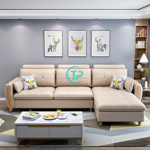 Sofa Góc Da Tay Gỗ Phòng Khách Chất Lượng TPN679