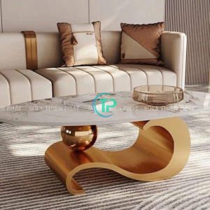 Bàn Cao Cấp Oval Chân Nghệ Thuật BTCC005
