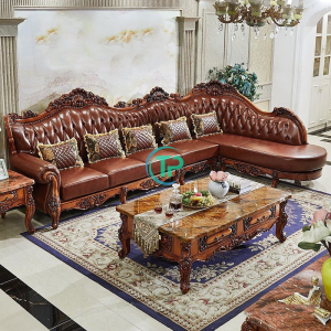 Sofa Góc Phòng Khách Cao Cấp Nhập Khẩu Tân Cổ Điển TPN1287