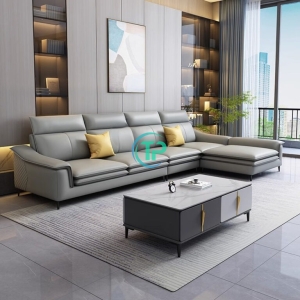 Sofa Băng Da Phòng Khách Kèm Ghế Đôn Chất Lượng TPN1303