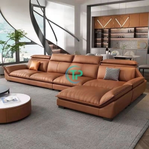 Sofa Góc Da Phòng Khách Hiện Đại Chất Lượng Cao TPN341