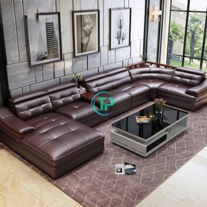Trọn Bộ Sofa Góc Da Phòng Khách Đẳng Cấp Giá Tốt TPN408