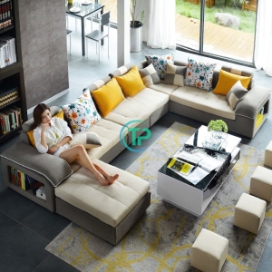 Sofa Góc Vải Phòng Khách Hiện Đại Chất Lượng Cao TPN460