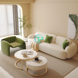Sofa Băng Kèm Ghế Đơn Phong Cách Hàn Quốc Cao Cấp TPN897