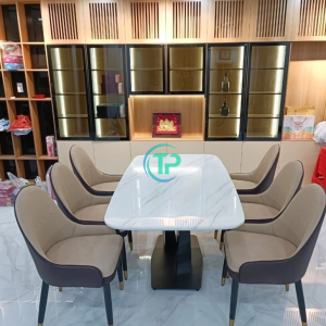 Bộ Bàn Ăn Cao Cấp Mặt Đá TPN637