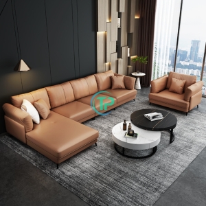 Sofa Góc Da Diện Tích Rộng Xinh TPN732